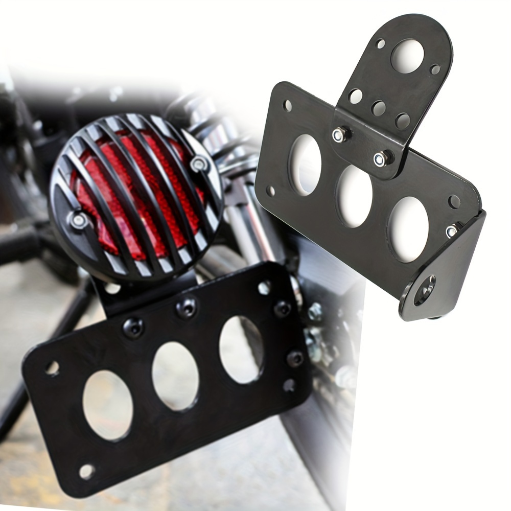 

Suitable For Harley For Prince Car Retro Side Mounting License Plate Holder Tail Light Bracket Metal License Plate Holder