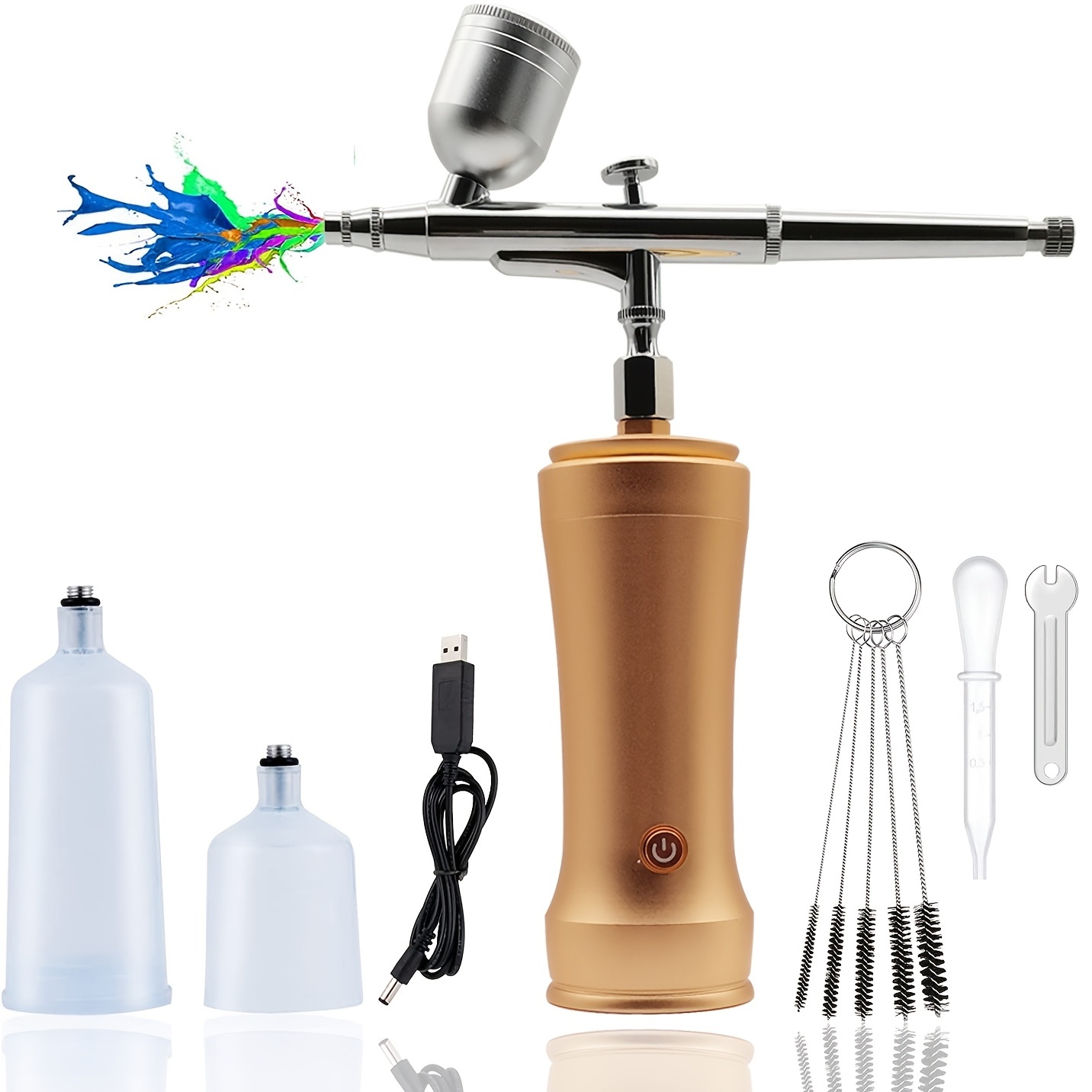 Daakro Cordless Airbrush Set - Portable Rechargeable Airbrush Kit with  Compressor, Auto Handheld Air Brush Gun Sets for Makeup, Nail Art, Cake  Decor