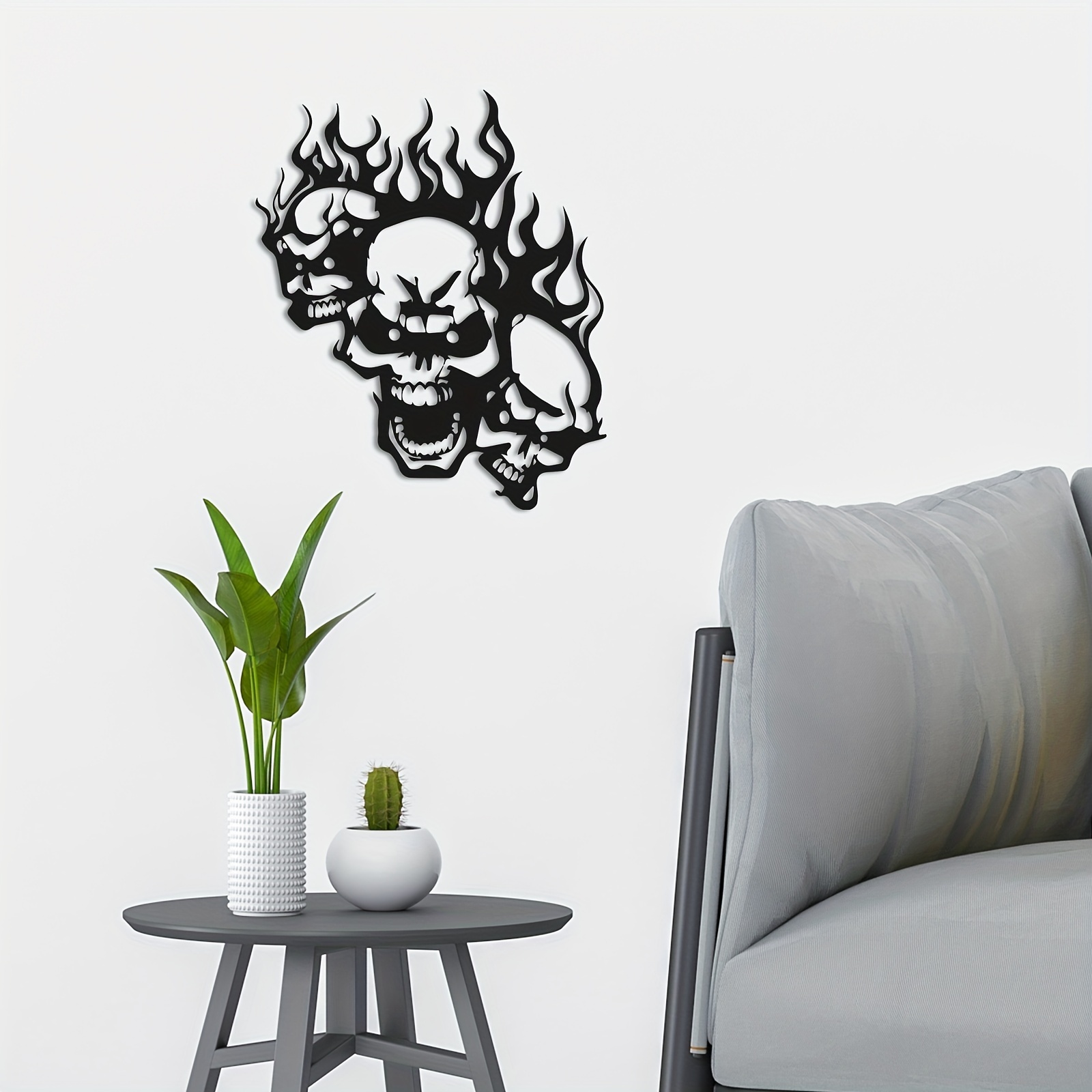 Elder Emo Skull Wall Art Home Decor Gifts Funky Passive - Temu