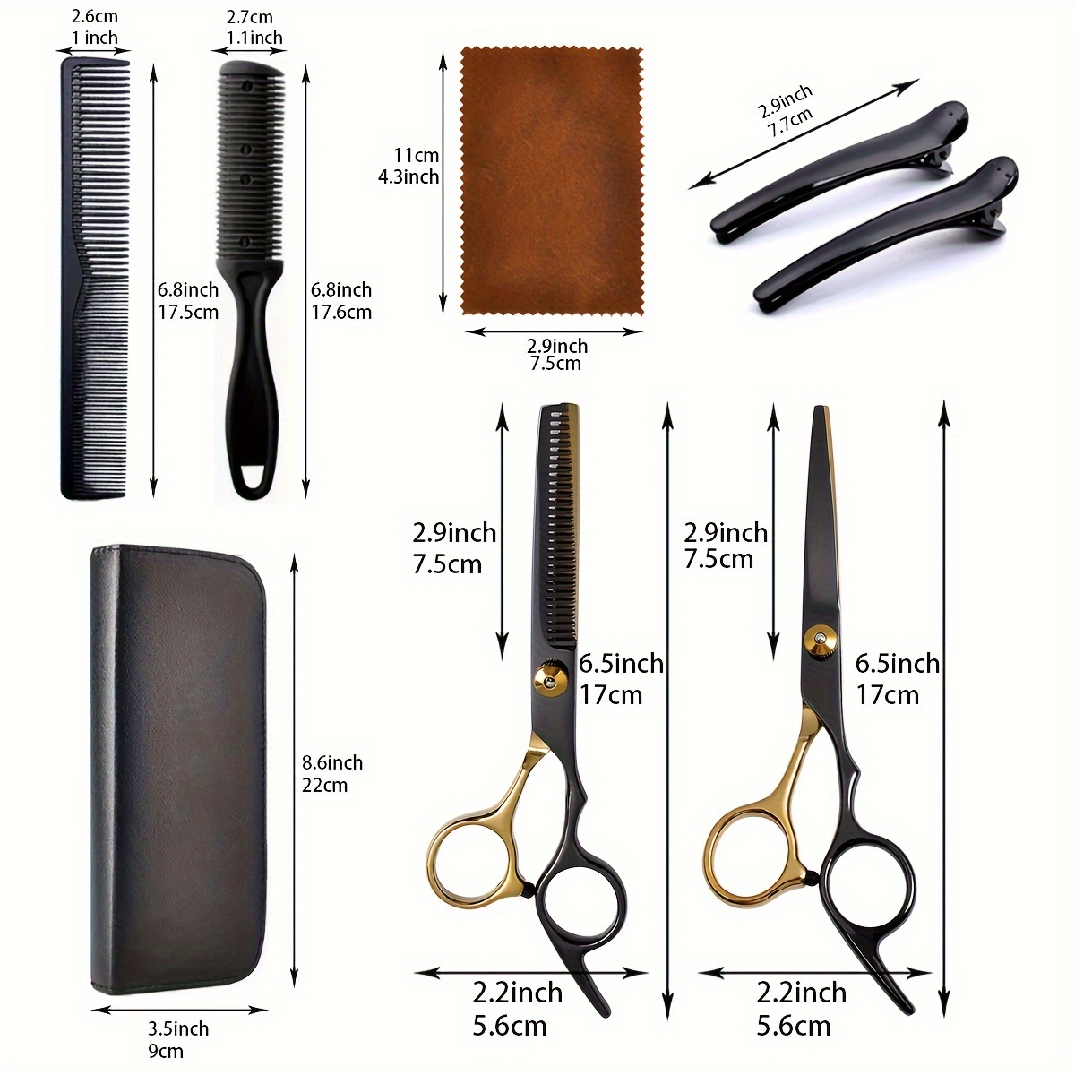 Hair Cutting Scissors Kit Professional 4cr13 Stainless Steel - Temu