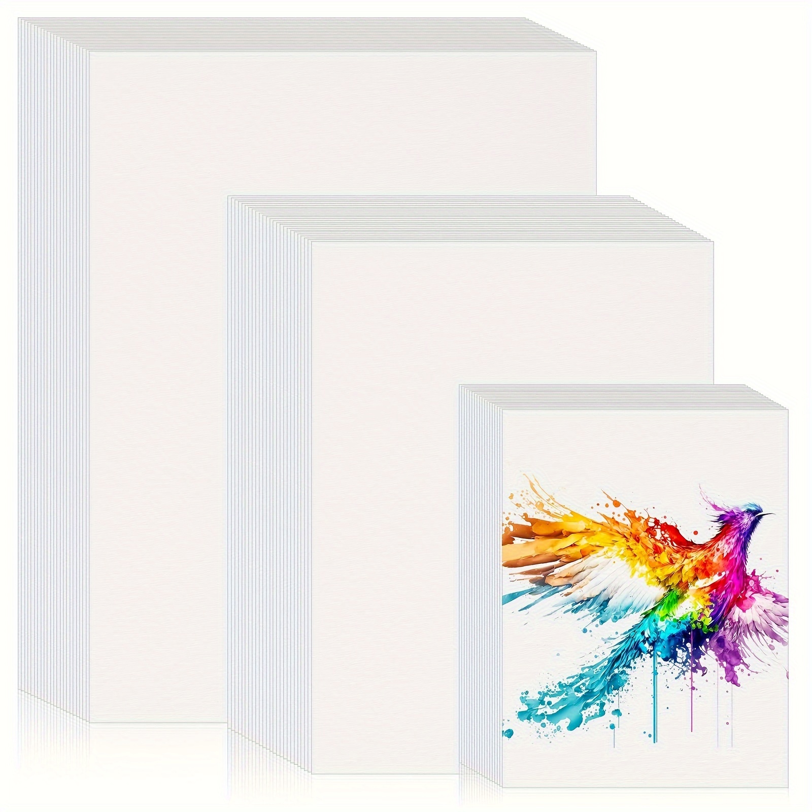 PaperPep Artists' - Papel de acuarela A3 de 200 GSM prensado en frío,  paquete de 14 unidades para acuarela, gouache, tinta, acrílico, medios  húmedos y
