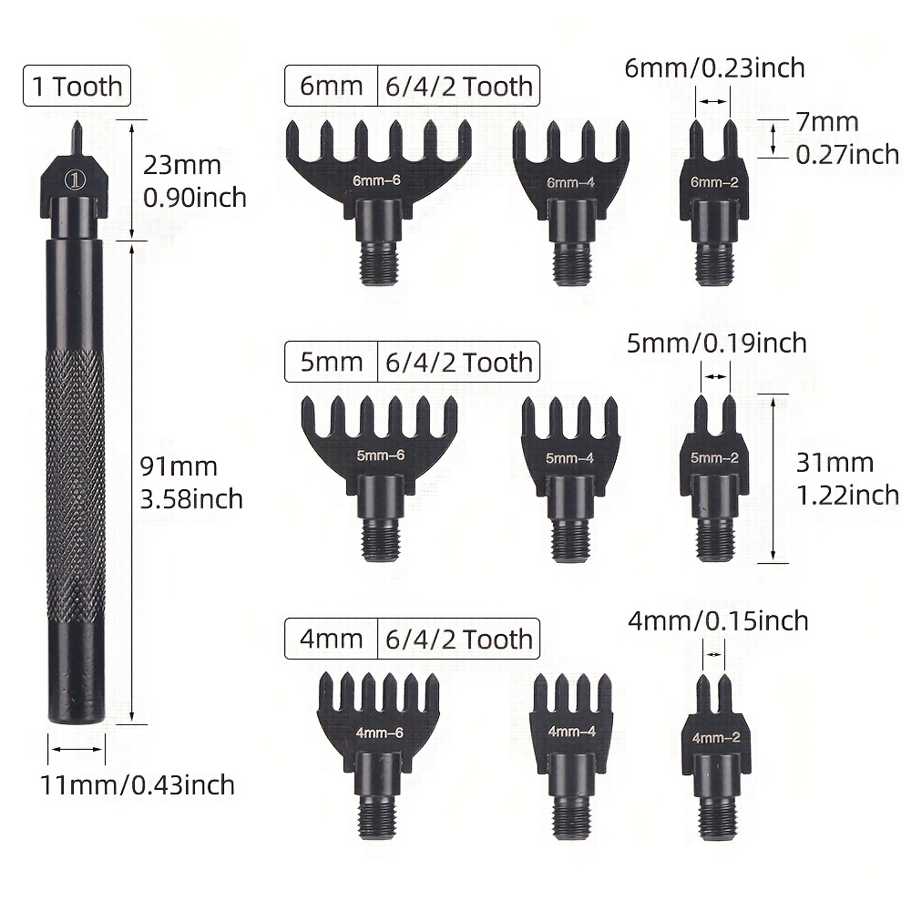 Leather Craft Hole Alloy 2 /4 /6 Prongs Punching Pricking - Temu