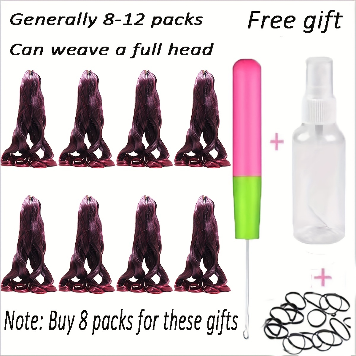 French Curl Crochet Braid Wave Synthetic Hair Extensions 1B 27 613 350 BUG