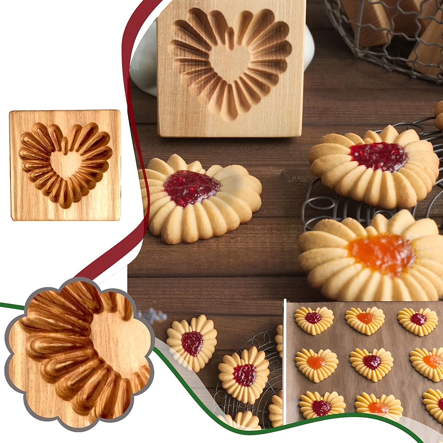 3D Moule Biscuit, 8 Pièces Patisserie Biscuit Moule, Moule Biscuit