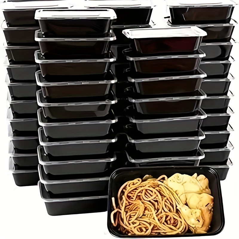  50Pcs Food Storage Containers with Airtight Lids, 22oz