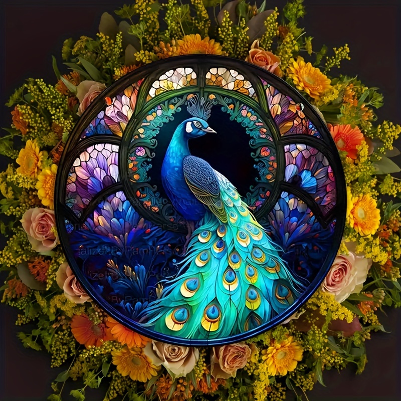 1pc 3D Peacock Stained Window Hangings, Peacock Decor Wall Art For Kitchen  Livingroom Office, October/Christmas Gift For Mom Women Aunt Sister Friend