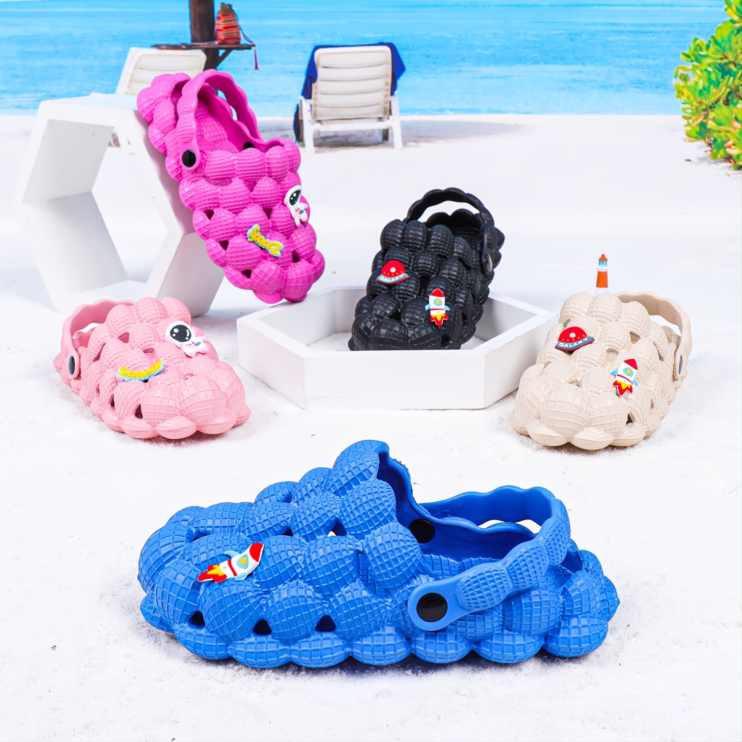 Kids Massage Bubble Slides Soft Anti-slip Sandals