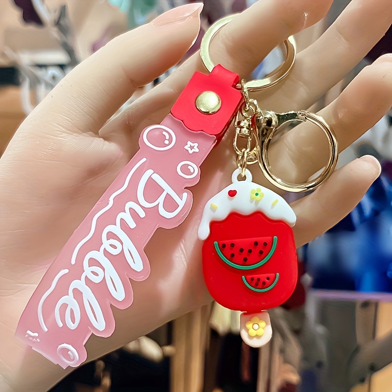 Acrylic Bubble Name Keychain Bag Charm