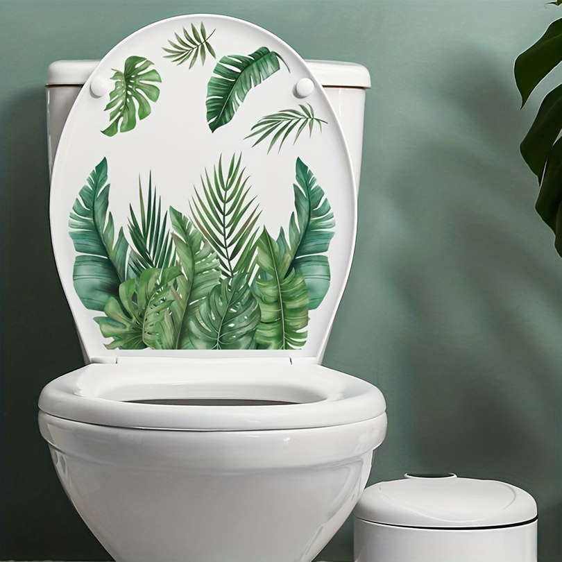 1pc Adesivo Foglie Adesivo Toilette A Foglia Verde Adesivo - Temu Italy