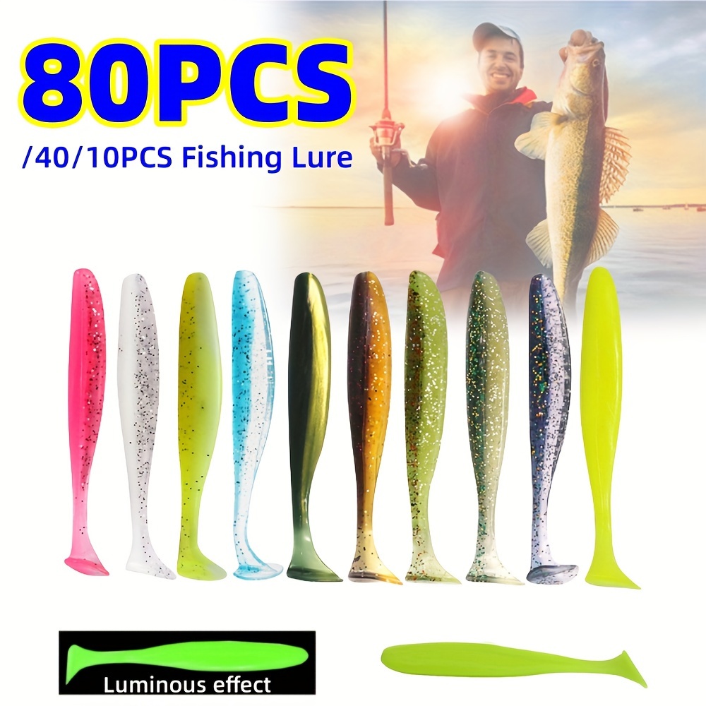 20pcs T Shaped Tail Silicone Soft Bait Fishing Artificial - Temu Canada