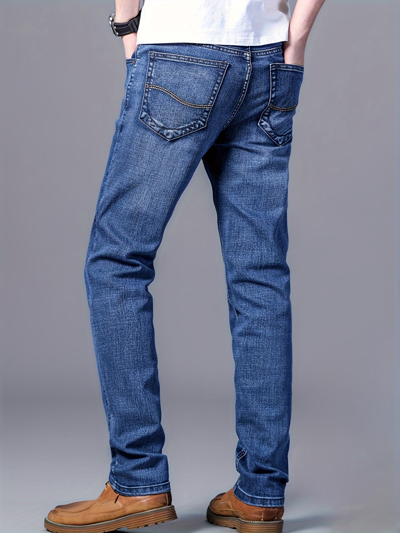 Men s Skinny Straight Leg Jeans Semi formal Jeans For Business