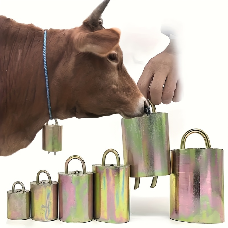 6 piezas de cencerro de vaca, ovejas cencerros de vaca campanas de