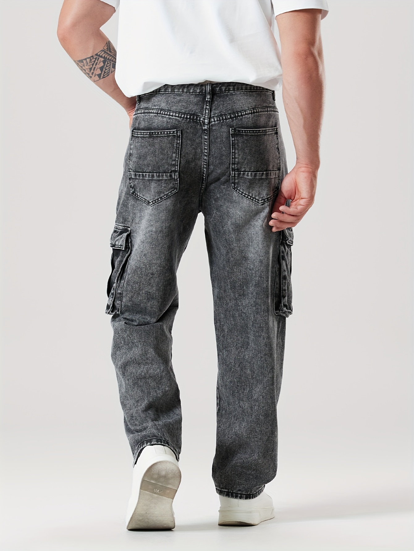 Plus Size Men's Oversized Denim Pants Street Style Baggy Jeans For Fall  Winter, Men's Clothing