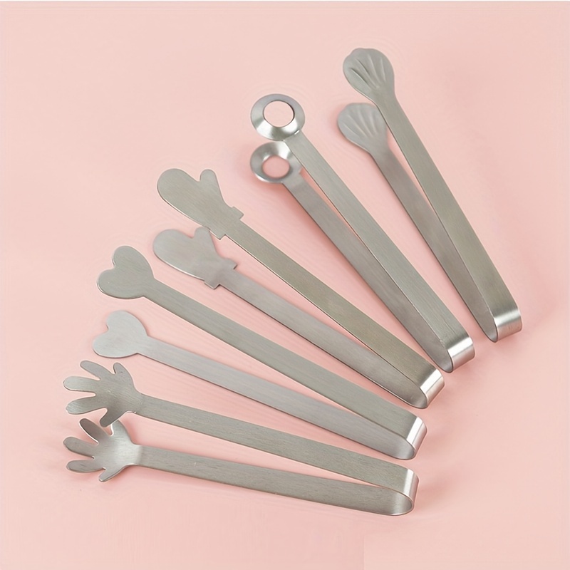 Heart Shaped Mini Tongs Stainless Steel Small Tongs Cute - Temu