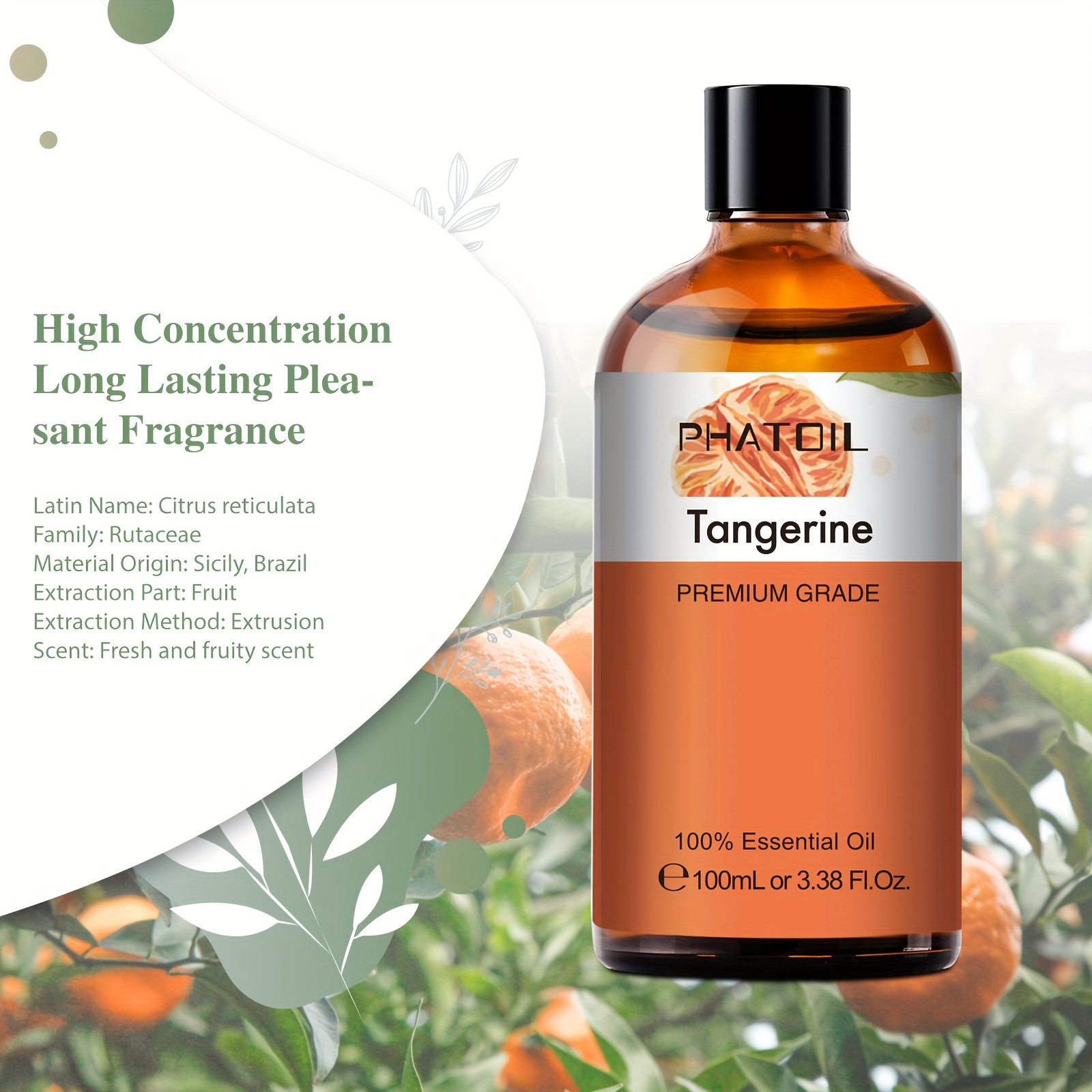 Tangerine Essential Oil Soy Candle