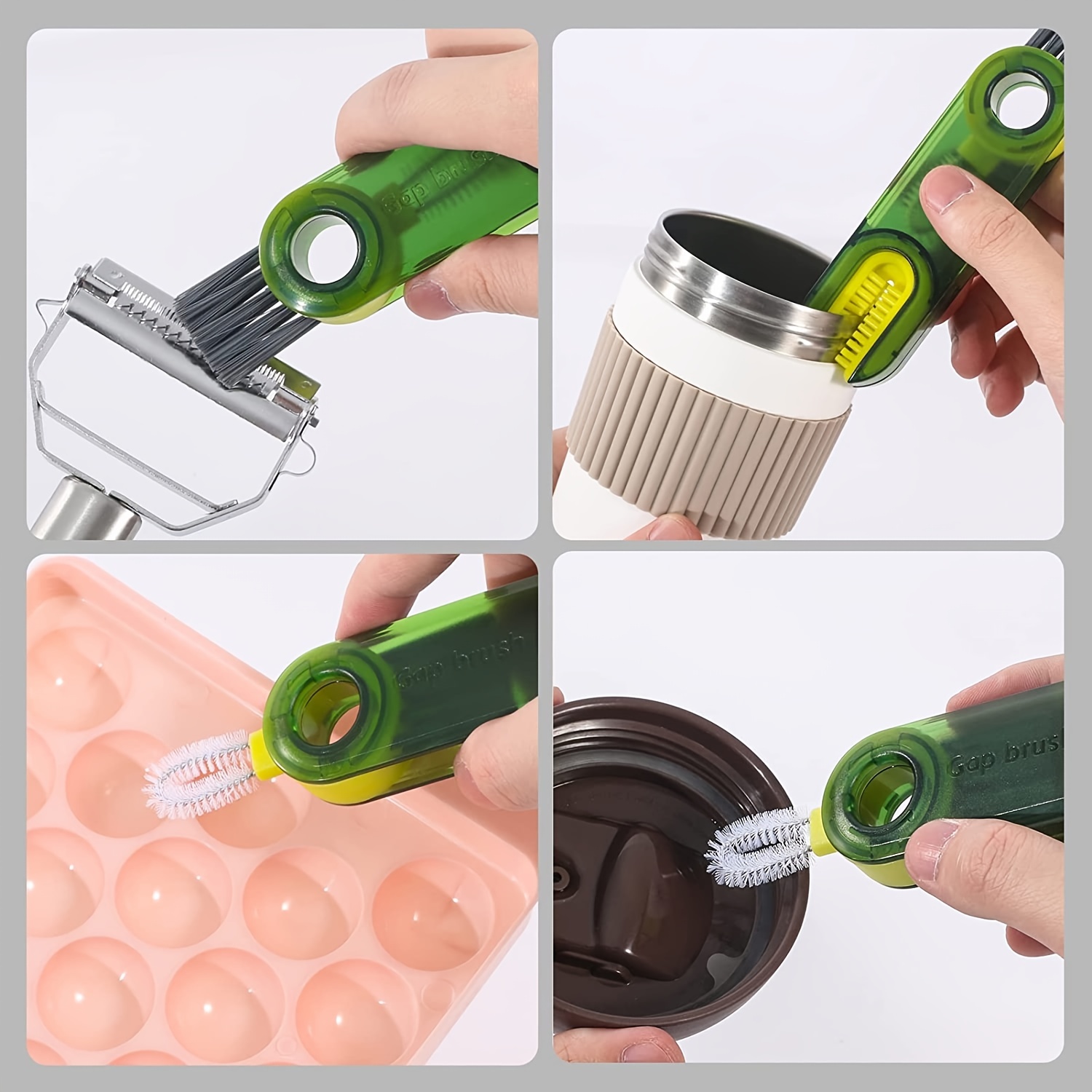  3 in 1 Cup Lid Cleaning Brush Set Multifunctional Bottle Brush  Cleaner Tiny Bottle Cup Lid Brush Straw Cleaner Tools Mini Silicone Bottle  Cup-Holder Cleaner : Home & Kitchen