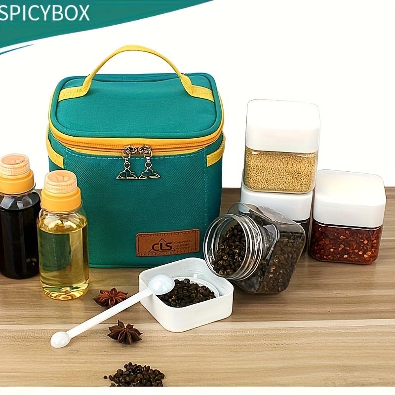 Seasoning Box Seasoning Bottle Set for Outdoor Cooking Camping Supplies