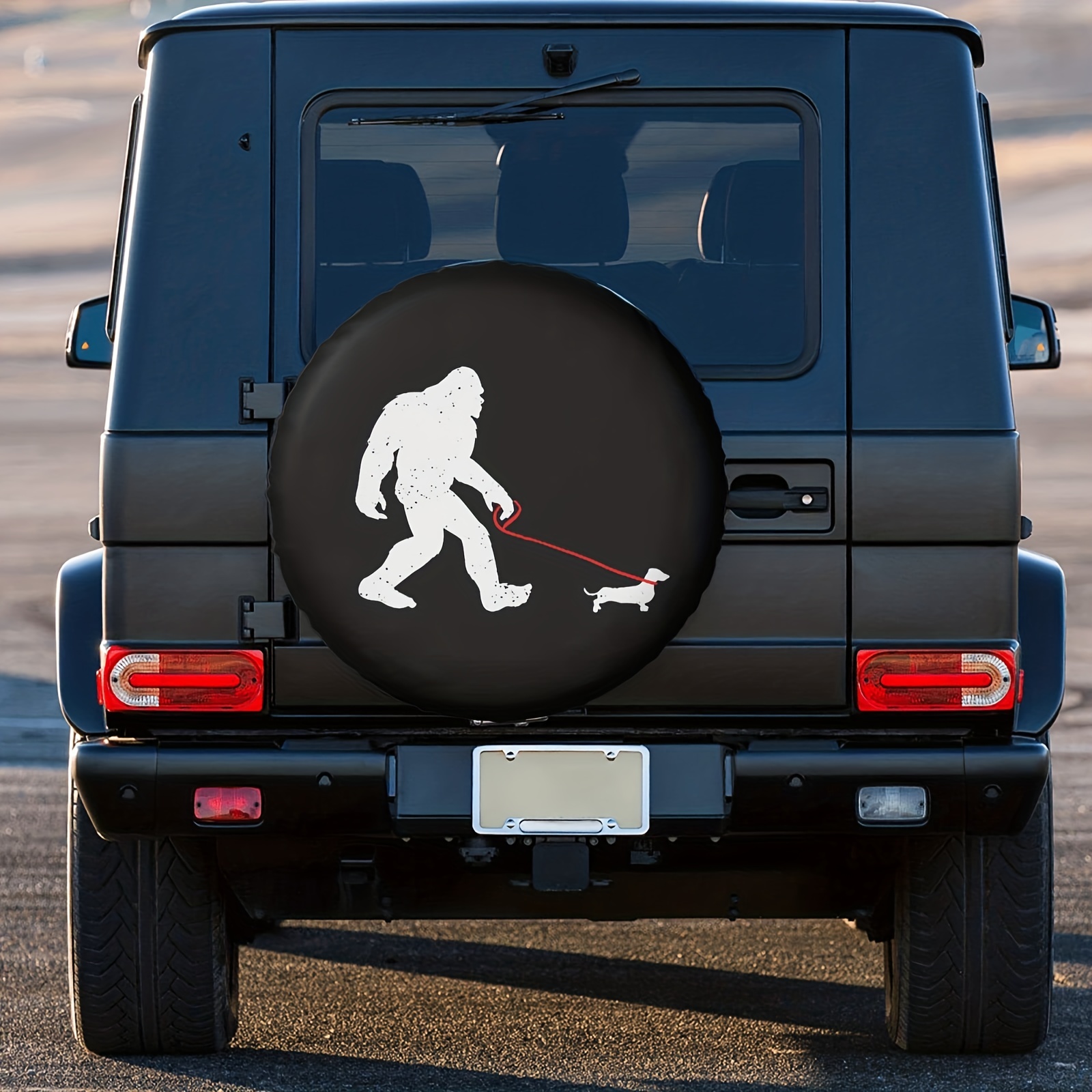 Funny Sasquatch Walking Dachshund Spare Tire Cover Waterproof And Dustproof  Protection Tires Covers Universal Fit For Suv, Rv, Trailer Temu