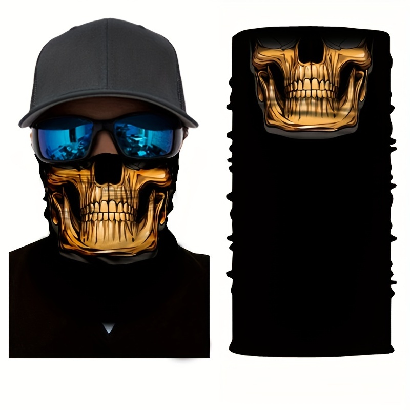 Bandanas Breathable Sport Skull Face Bandana Half Printed Mask Ski