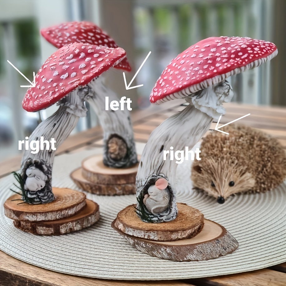 1pc Miniature 3 Champignons Figurines Accessoires de Jardin - Temu Canada