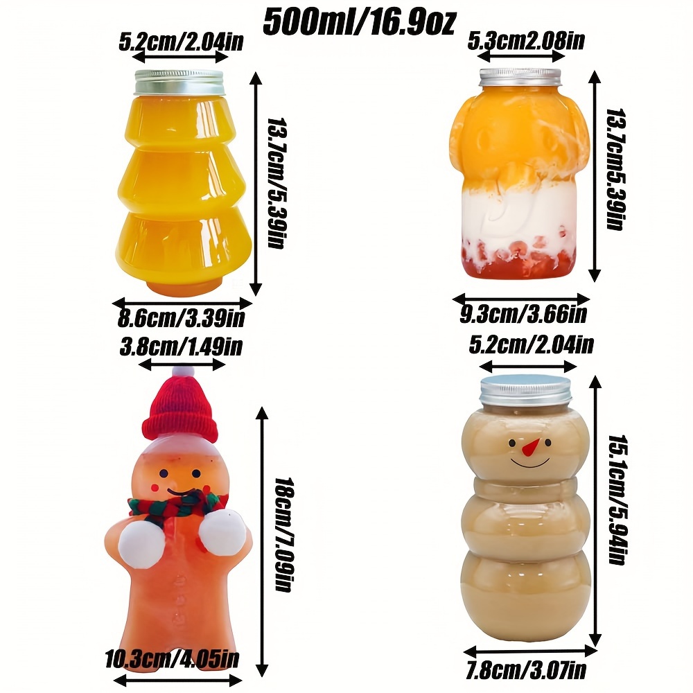 Gingerbread Man Squid Game Beverage Juice Milk Tea Plastic Bottle