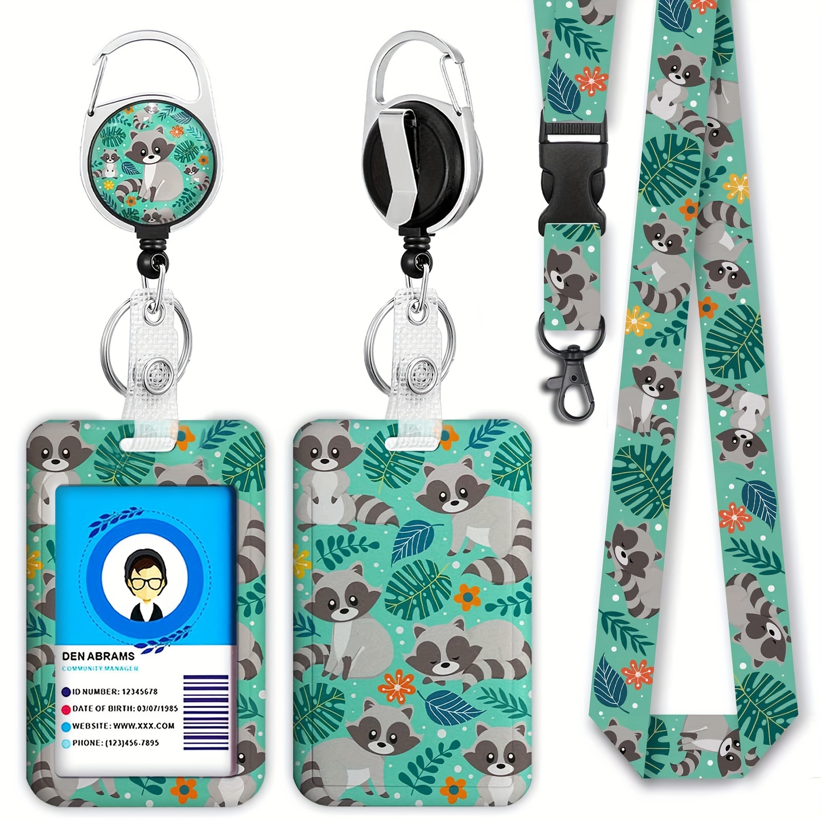  Cute Dinosaur Lanyards for Id Badges, Retractable ID Badge  Holder with Detachable Lanyard, Fashionable Badge Reel Heavy Duty with  Carabiner Clip, Nurse Teacher Office Gifts : Office Products