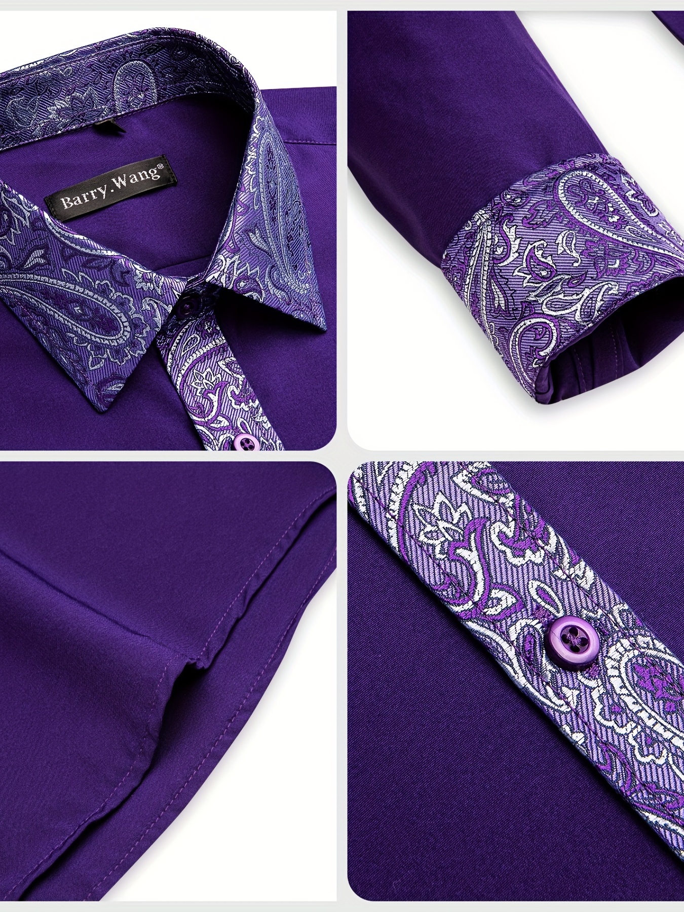 Men's Purple Paisley Shirt