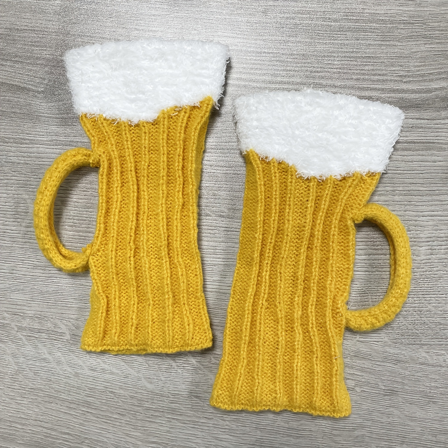 Calcetines de cerveza de punto de 1pair para mujeres, calcetines de cerveza  novedosos calcetines de piso, calcetines de cerveza de invierno cálidos
