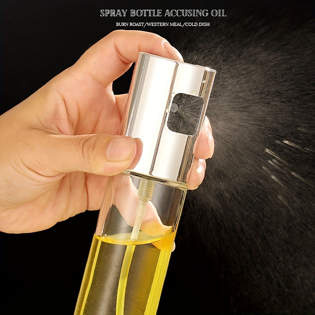 1pc Oil Spray Bottle, Kitchen Household Barbecue Olive Oil Edible Oil  Push-type Oil Sprayer, Kitchen Tools, Kitchen Supplies