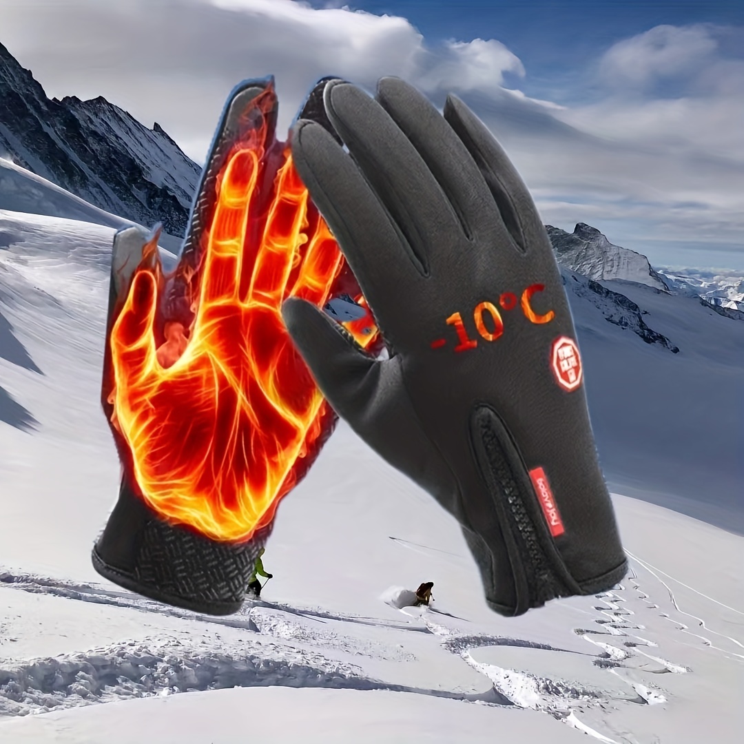 1pair Mens Winter Warm Windproof And Waterproof Touch Screen Gloves  Suitable For Outdoor Sports Such As Cycling Skiing And Mountaineering Ideal  Choice For Gifts - Jewelry & Accessories - Temu