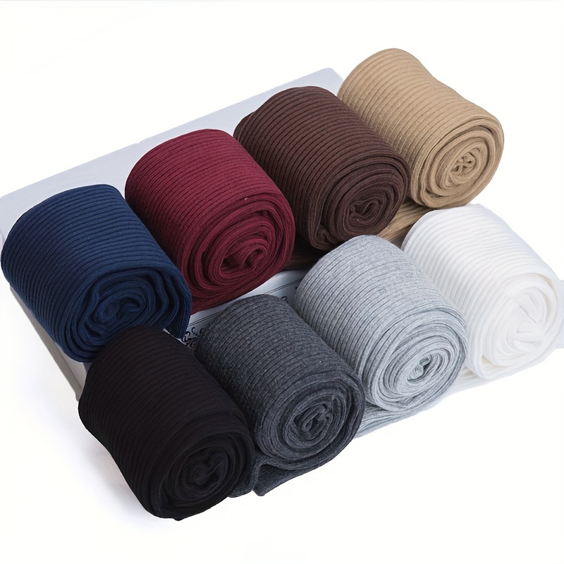 Women's Knee High Knitted Stockings Solid Comfort Outdoor Socks