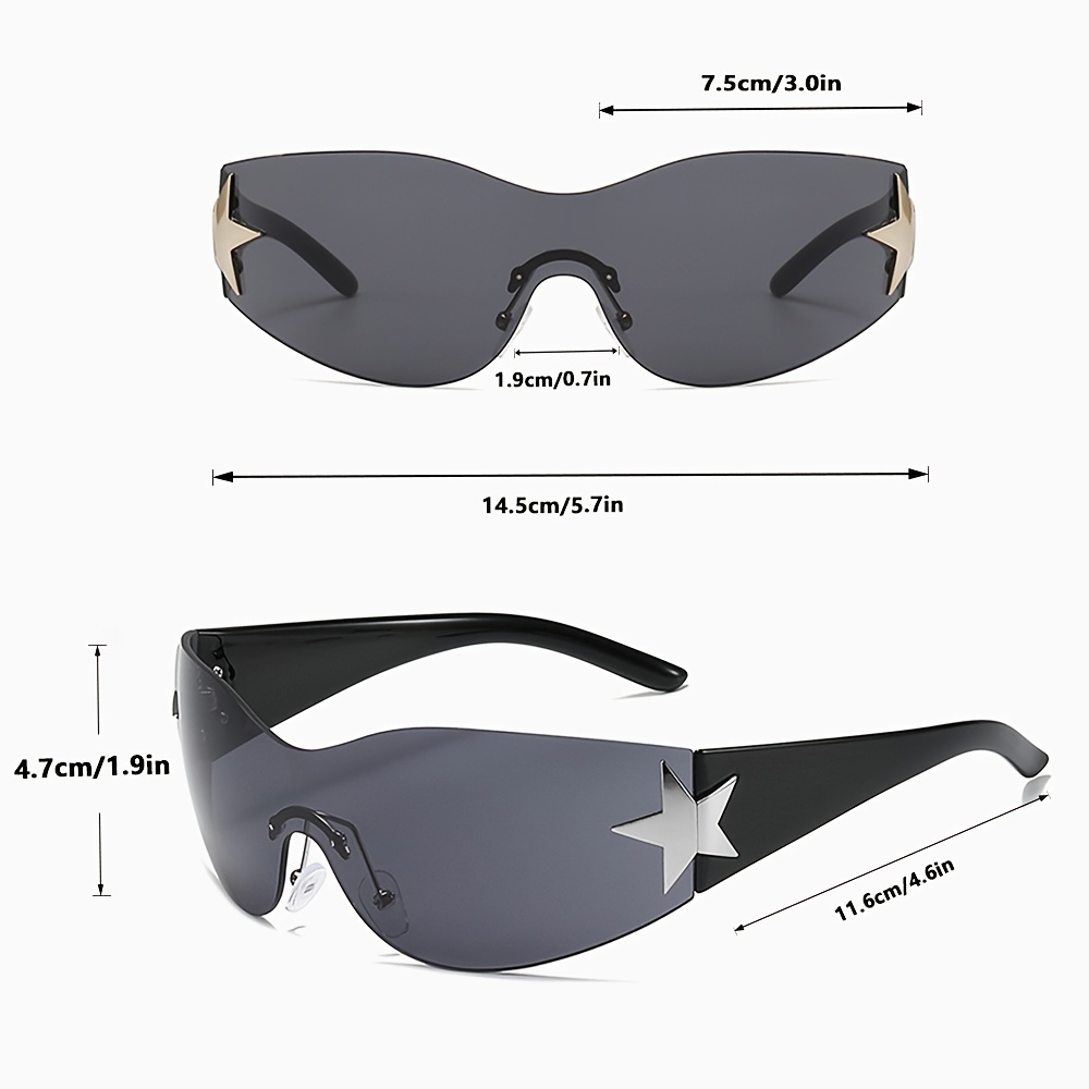 New One Pieces Fashion Sporty Sunglasses For Men And Women Cycling  Frameless Personality Y2k Luxury Shades Festival Glasses - Jewelry &  Accessories - Temu United Kingdom
