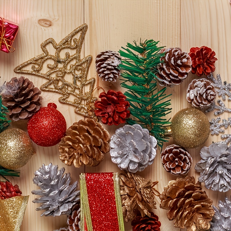 クリスマスの松ぼっくり、屋外ヤードの飾り、クリスマスツリーの飾りと用品のためのクリスマスの装飾品
