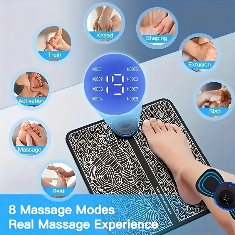 Electric Ems Foot Massager Pad Relax Feet Acupoints Massage - Temu