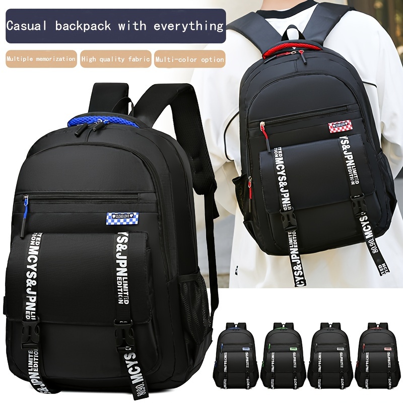 Large Capacity Backpack Men Laptop Backpacks High School - Temu