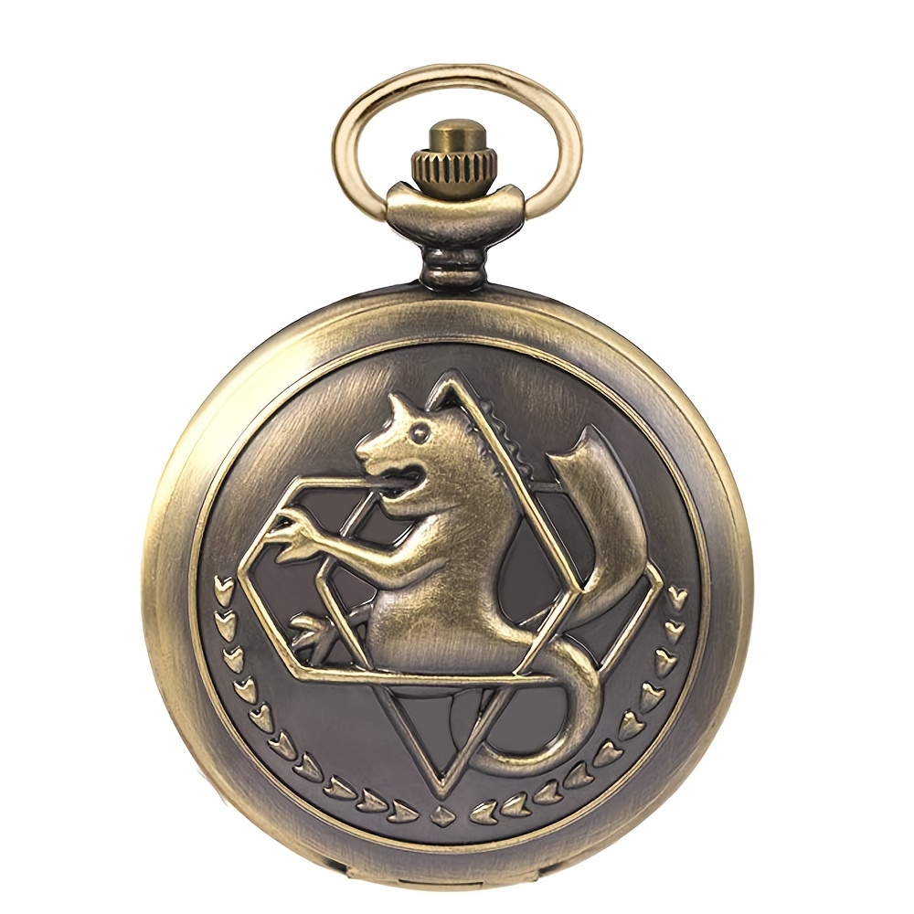 retro pocket watch cartoon cartoon seahorse quartz watch