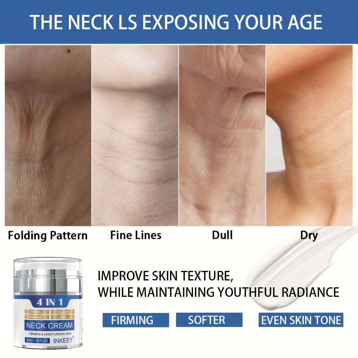 Neck Firming Cream - Nourishes, Tightens, Increases Elasticity, Non-Irritating
