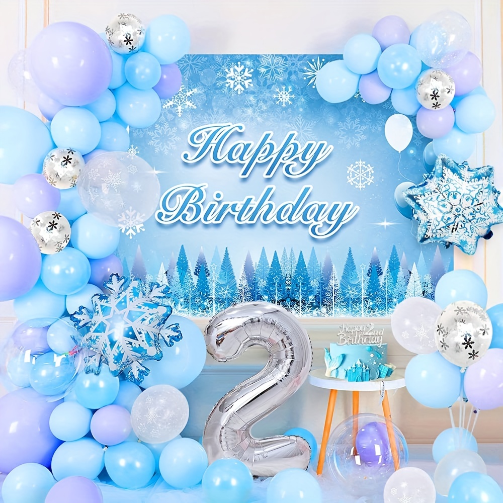 AYUQI Birthday Decoration,Purple White Happy Birthday Banner