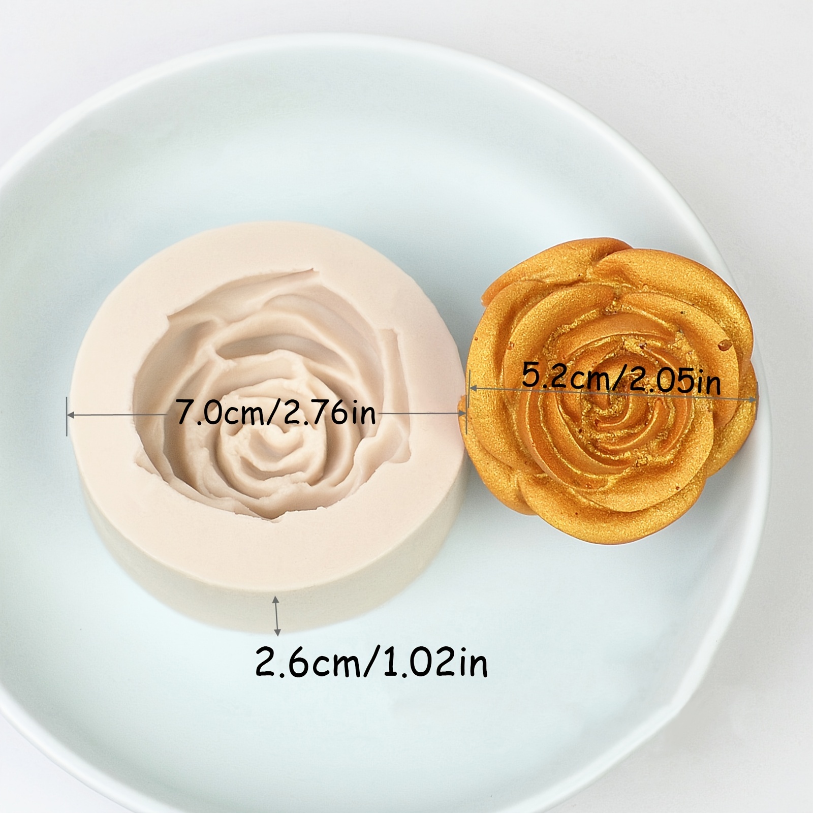 1pc Silicone Rose Flower Mold