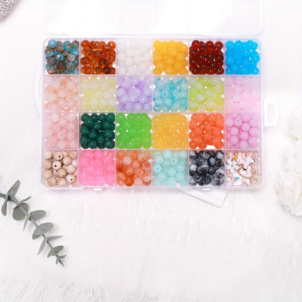 DIY Colorful Beads Bracelet Making Kit for Girls Birthday Gift, Fashionable  Multiple Color Clay Beads Bracelet Diy Set,8mm Acrylic Transparent Bead in  Bead Beads for Mobile Phone Chain Jewelry Making Kit.