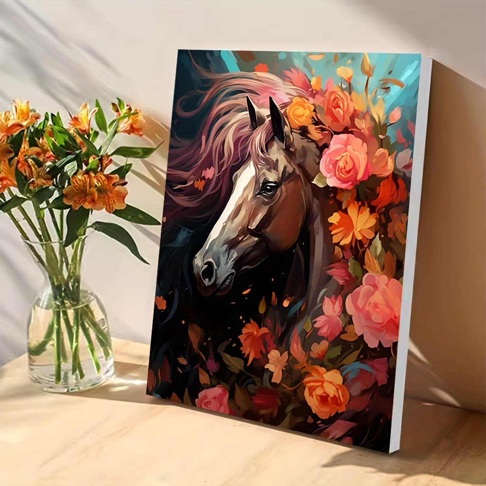 Horse Easy Diy Oil Paint By Numbers For Adults Beginner ( - Temu