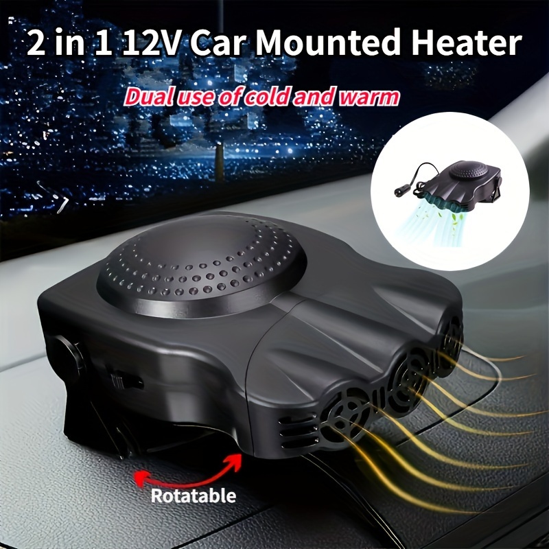 Car Heater 12/24V Portable Car Heating Fan 2 in 1 Cooling Heating
