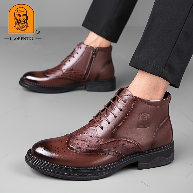 Mens wingtip clearance ankle boots