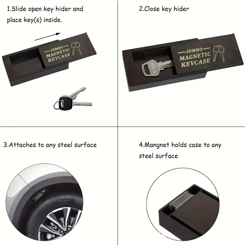 Magnetic Key Hider Outdoor Hidden Storage Compartment Car - Temu