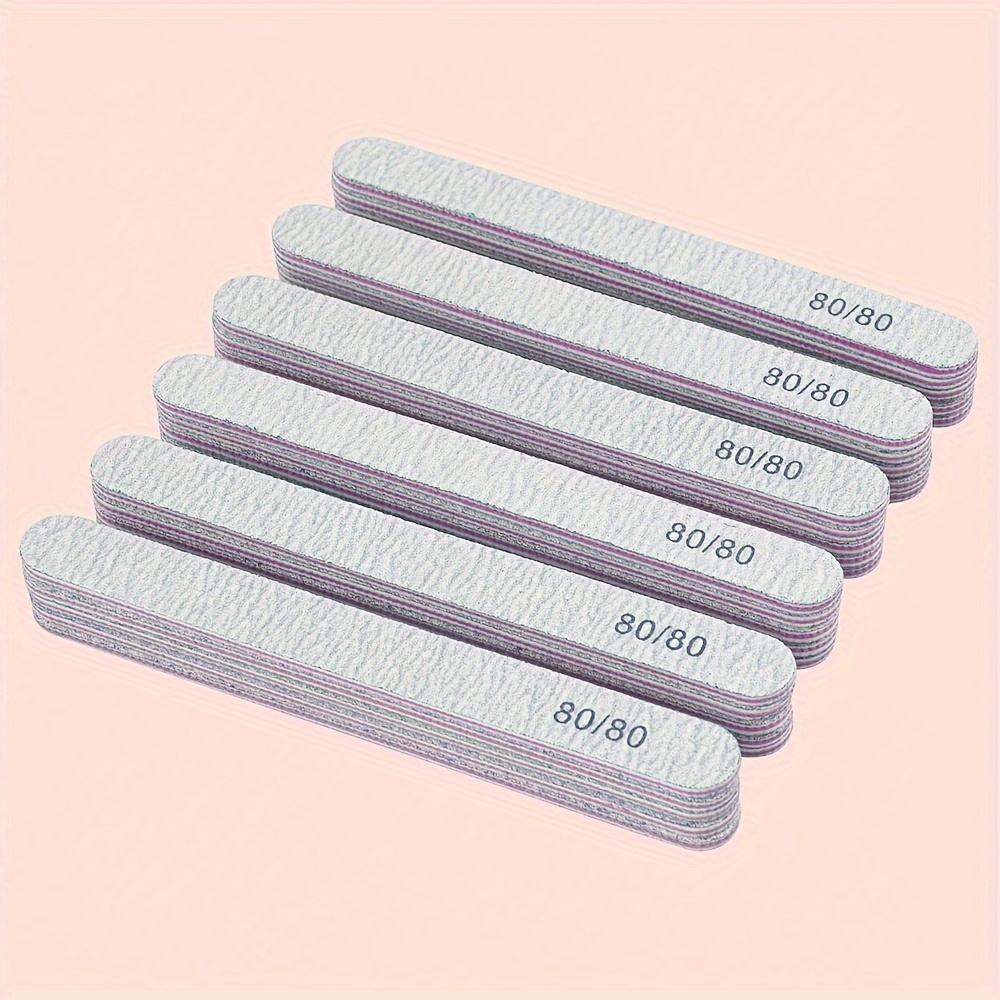 Double-sided Nail Files For Manicure, Sanding Strips For Shaping And Smoothing Nails, Designed For Nail Salons, Pack Of 10