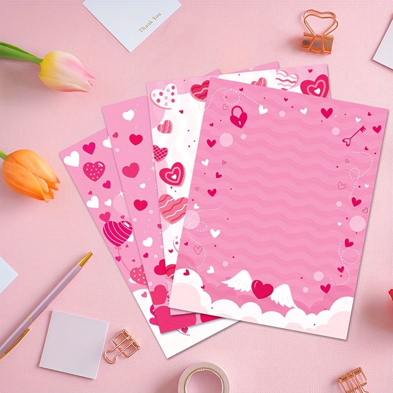 Retro Style Love Letter Paper Valentine's Day Writing Love - Temu