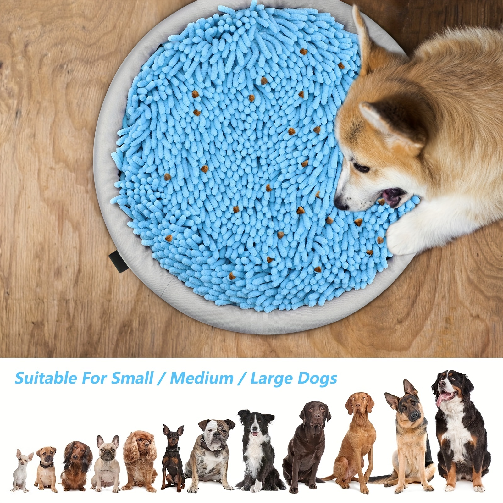 Snuffle Mat for Dogs, 17'' x 21'' Dog Sniffing Interactive Feeding Game  Boredom, Puzzle Toys Encourages Natural Foraging Skills and Stress Relief