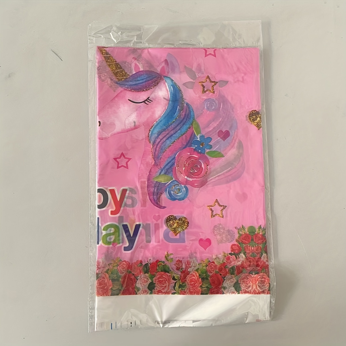 1pc Tovaglia Festa A Tema Unicorno Arcobaleno Unicorno Fiore - Temu Italy