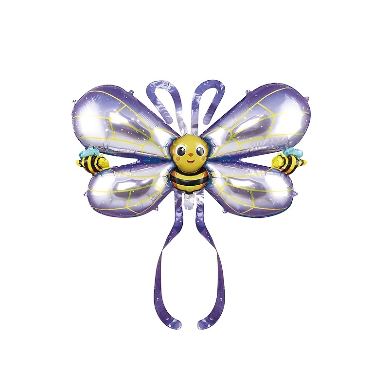 Joli ballon d'abeille, décoration d'abeilles, ballon d'animaux, jaune,  noir, en aluminium, ballons d'anniversaire, d'abeille, ballon en aluminium