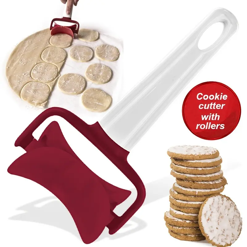 Cookie Roller Cutter Biscuit Cutter Round Biscuit Mold - Temu